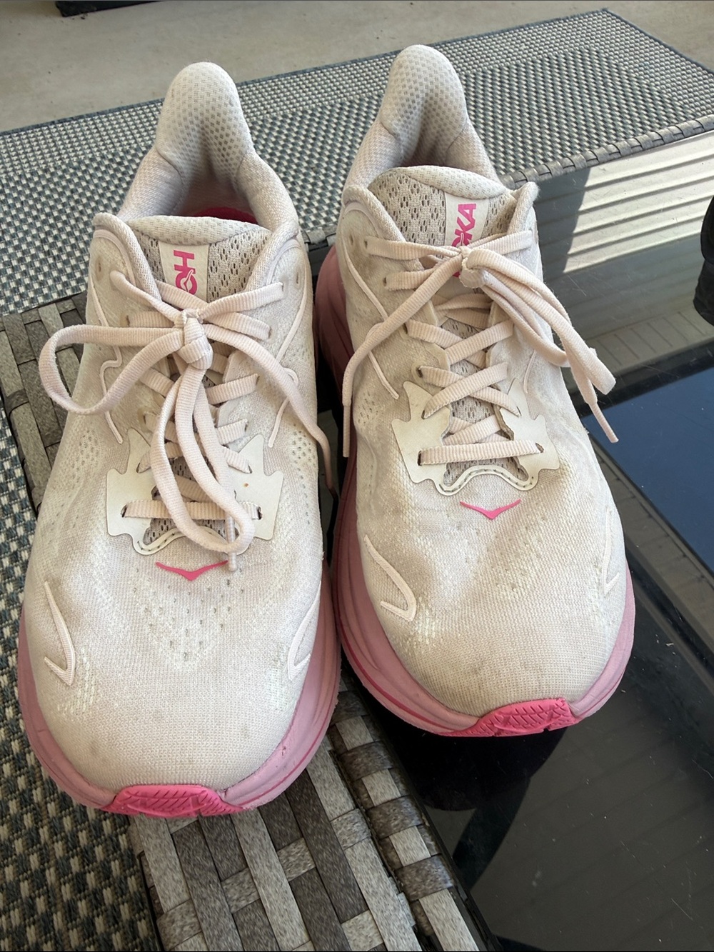 Hoka Women's Light Pink Athletic Running Shoes